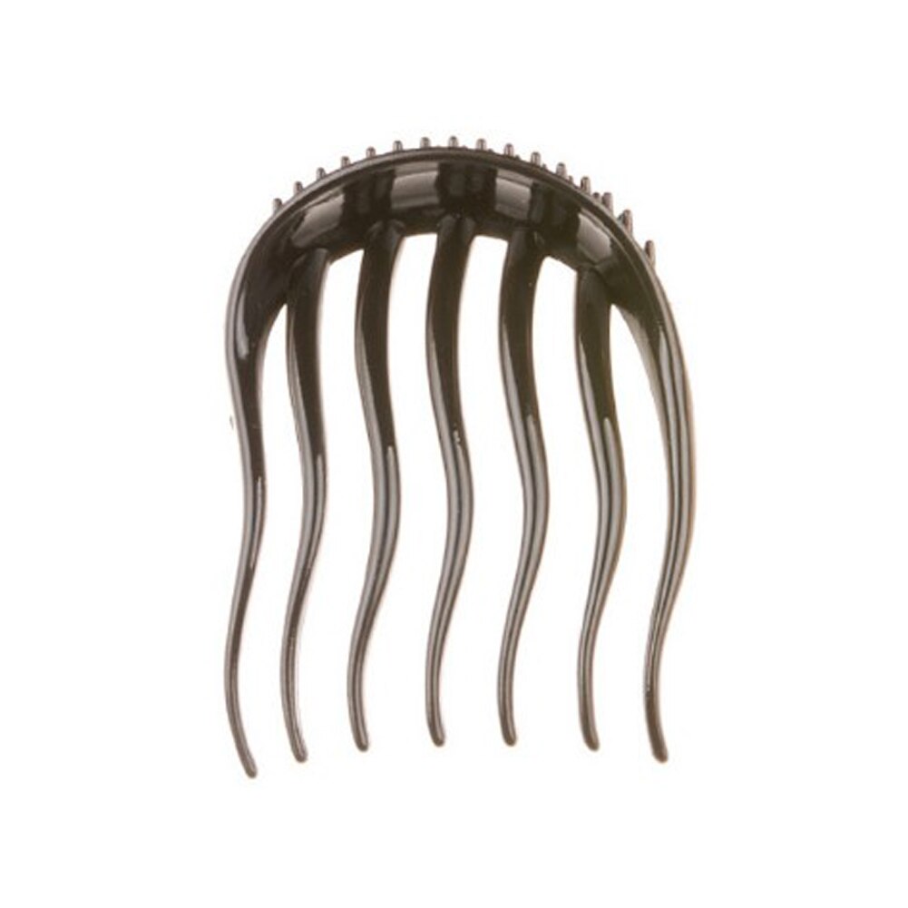 Kvinder hår styling klip plastik stick bun maker værktøj kam hår tilbehør til frisør maker fletning værktøj tilbehør: Mørkegrå