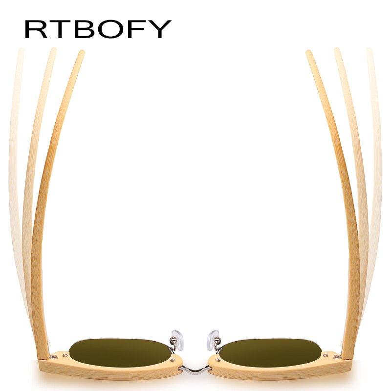 RTBOFY Hout Zonnebril Mannen Retro Trend Zonnebril Voor Mannen UV400 Vintage Gepolariseerde Zonnebril Eyewear Zonnebril