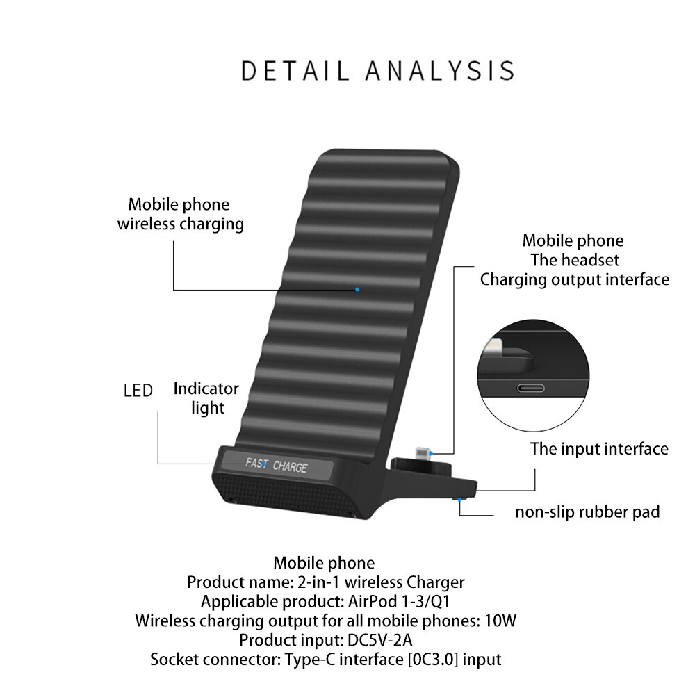 Oplaadstation voor iphone 6 6s 7 11 draadloos oplaadstation telefoonhouder met oplaadstation standaard voor apple