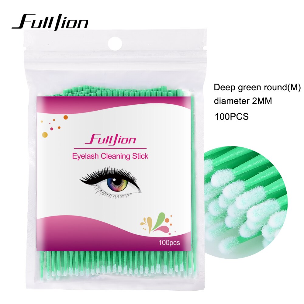 FULLJION grafting eyelash cleaning stick special cotton swab tip lash remover cleaning cotton swab tattoo cotton swab: 04