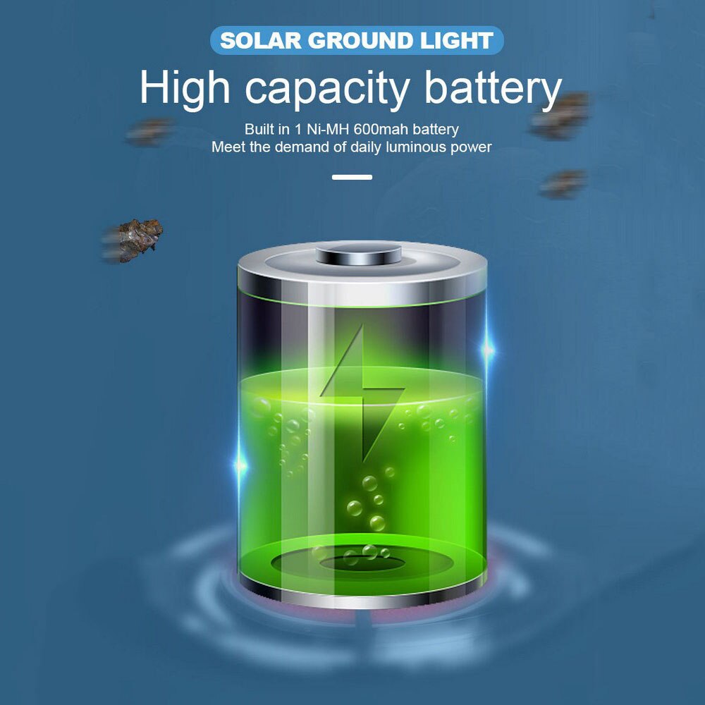 4Pcs Solar Garden Lights Outdoor Waterproof Pathway Deck LED Lights Path Floor Buried Lamp Yard Landscape Underground Lights