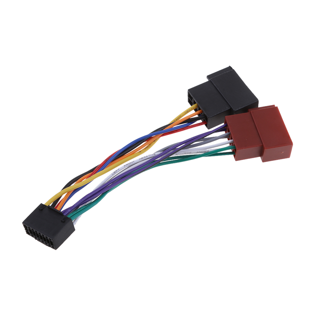 Bilradio lydadapterkabel 16 pins iso-kontakt for kenwood / jvc iso standard line beam bilelektronikk tilbehør