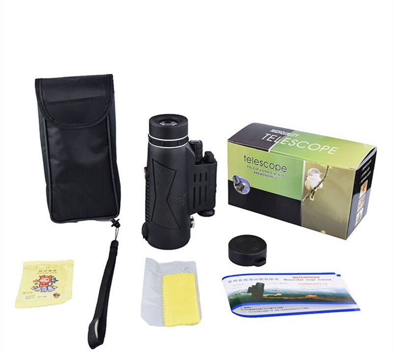 Monocular 12X50 with Light HD High Magnification Outdoor Night Vision Cross-border Child Adult Photo Portable: Standard telescope