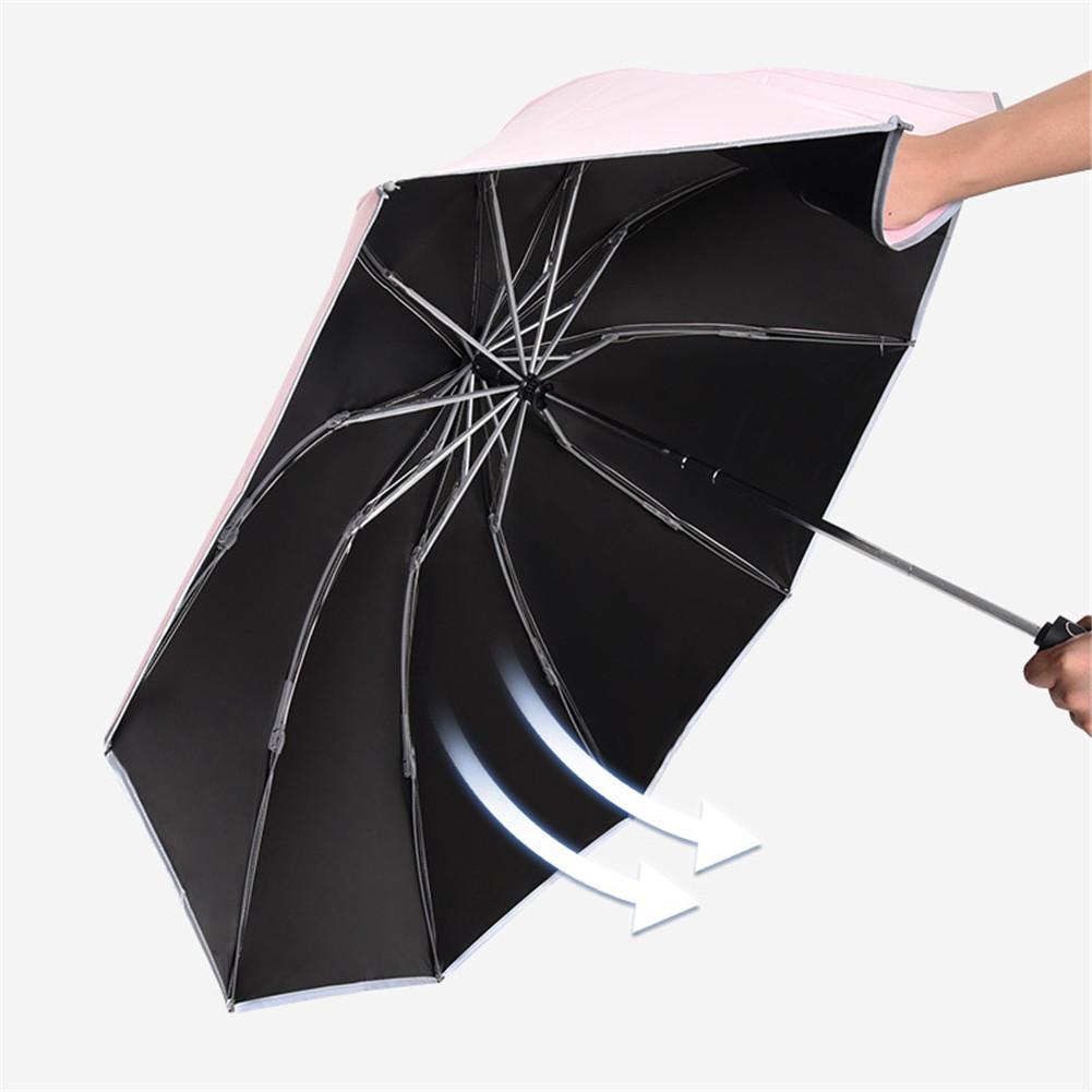 Inverted Folding Umbrella Super Windproof Anti-UV Automatic Folding Night Reflective Strip Auto Reverse For Men And Women