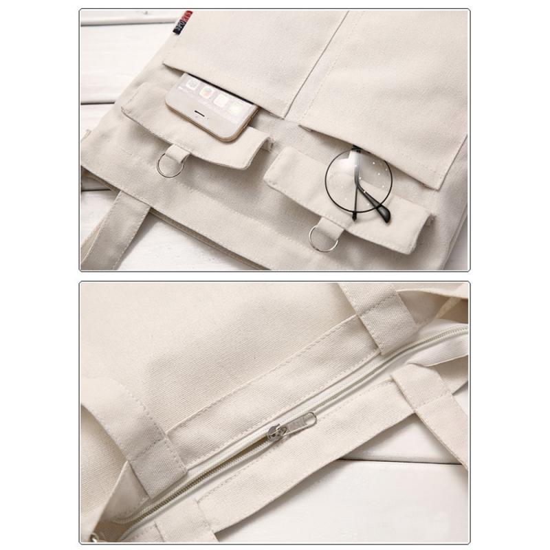 Casual Simple Art Canvas Bag For Women Canvas Tote Bag Shoulder Messenger Bag Shopping Bag Student Canvas Shiopping Bag