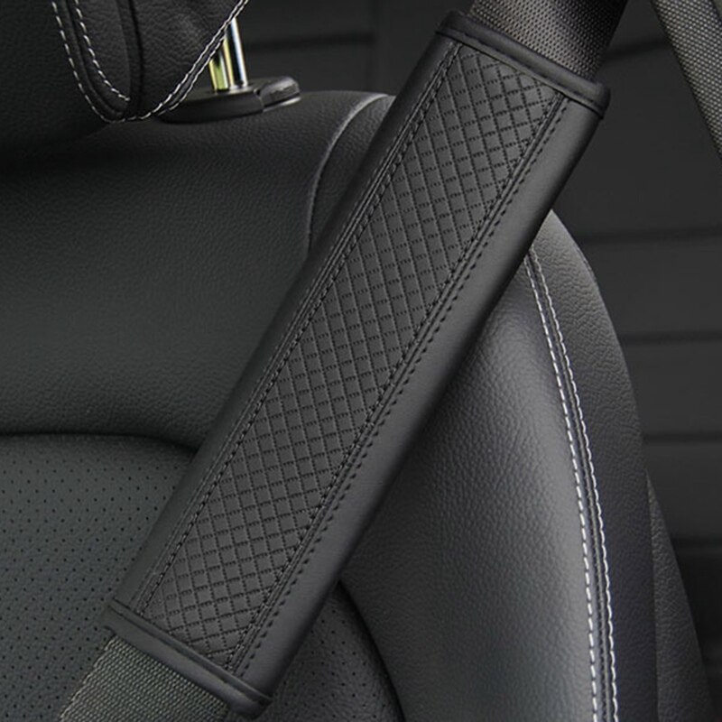 Blødt bilsædebetræk universal autobæltdæksler kunstlæder skulderpude beskytter sikkerhedsseler skulderbeskyttelse