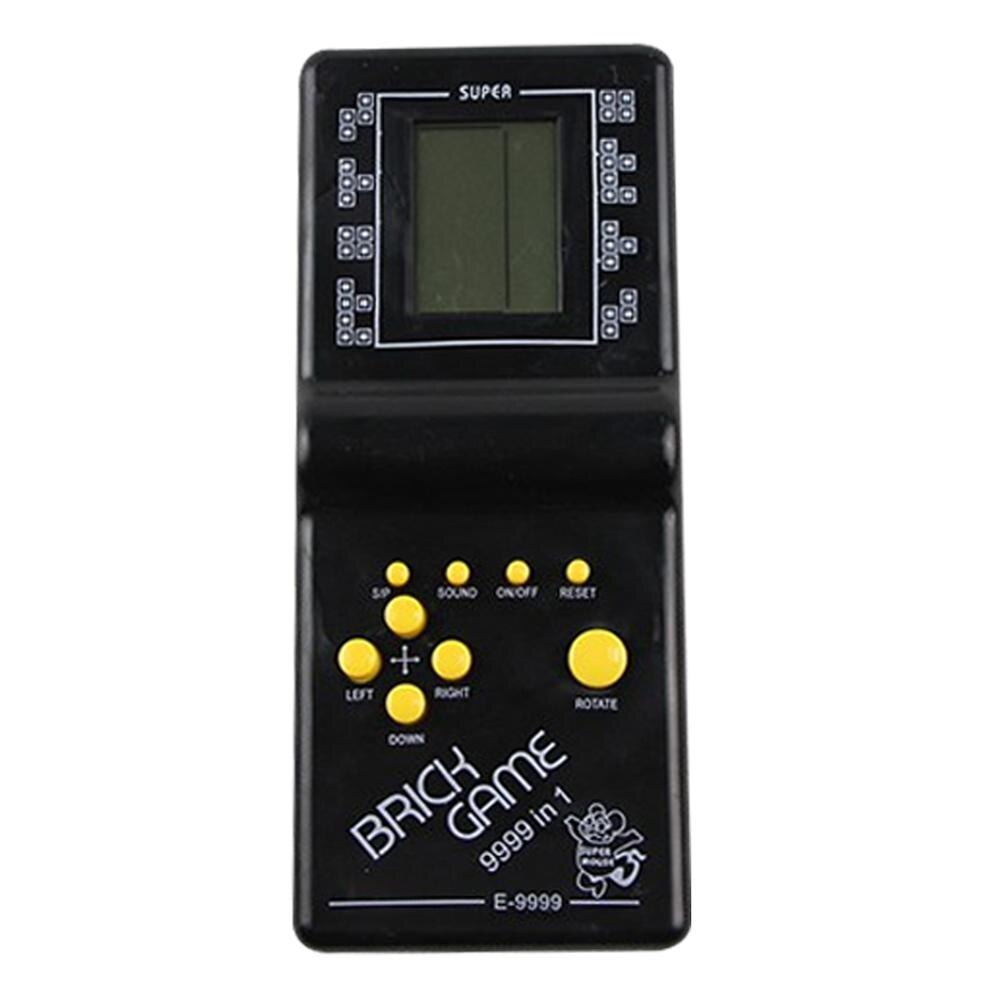 Kakbeir 6 st/mycket klassisk handhållen spelmaskin tetris tegel spel barn spelmaskin leksak med spelmusikuppspelning: 6 st svart ny