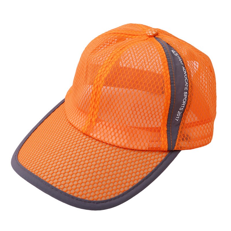 Unisex Zomer Buiten Zonnescherm Paardenstaart Baseball Tennis Cap Vrouwen Messy Bun Baseball Hoed Snapback Tennis Caps: Orange