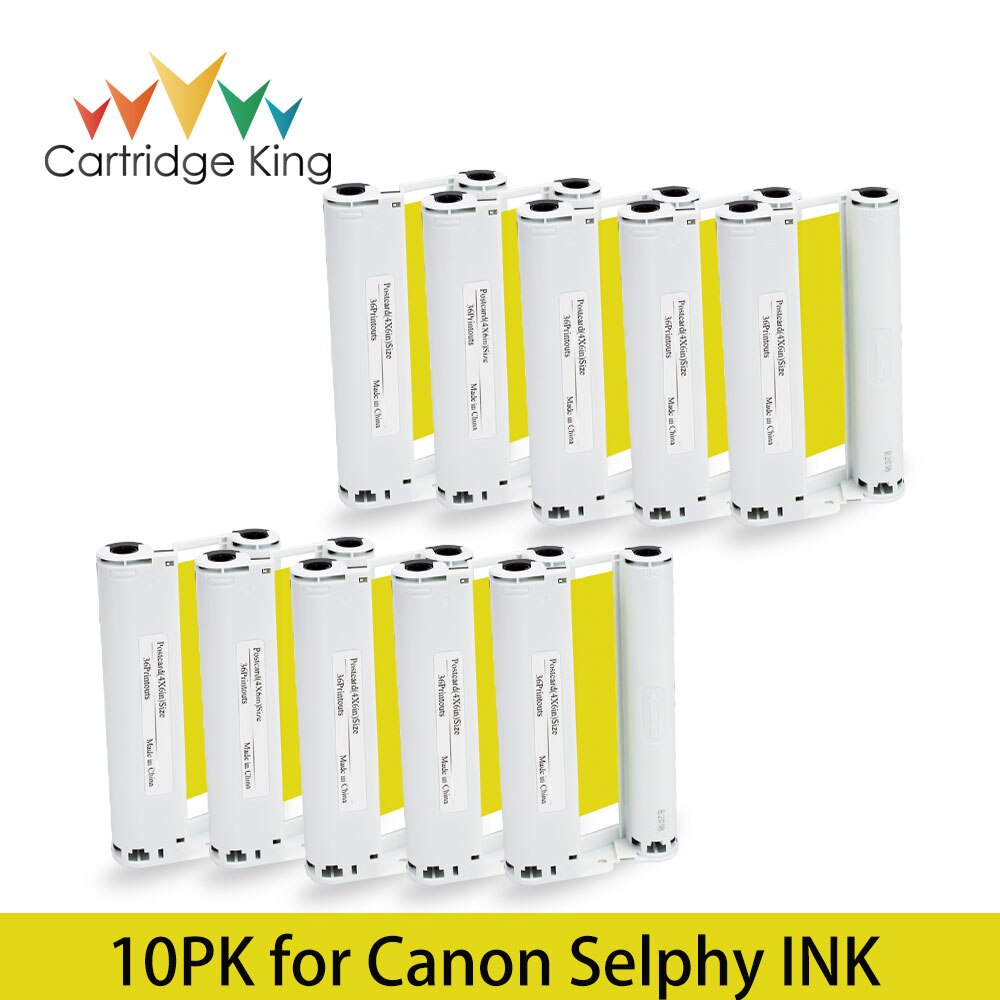 10 Stuks Kleur Inkt Compatibel Voor Canon Selphy Compact Foto Printer CP1200 CP1300 CP910 CP900 Kp 108IN KP-36IN Cartridge