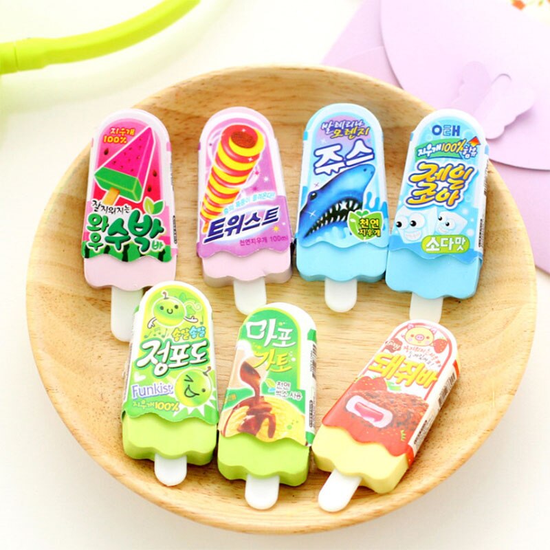 ijs gum voor kinderen, leuke voedsel gum als Koreaanse stationaire