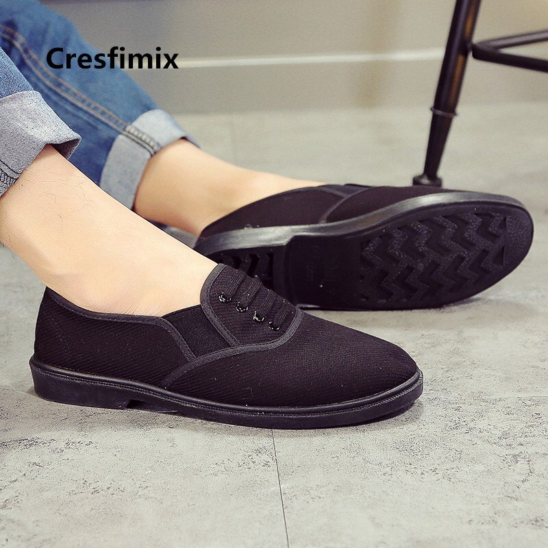 Zapatos Hombre Man Comfortable Slip on Anti Sikd Work Shoes Male All Black Spring & Autumn Shoes Soft Shoes E2192