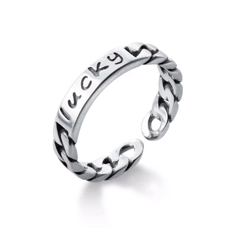 925 Sterling Zilveren Open Ringen Voor Vrouwen Vintage Lucky Stijl Dame Voorkomen Allergie Sterling-Zilver-Sieraden