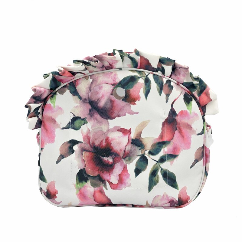 Floral Border Lining Insert Zipper Pocket Canvas Inner Pocket for Omoon Obag for O Bag silicon bag women handbag accessories: TYPE 1