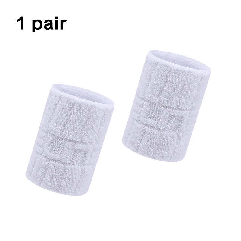 1 paio di braccialetti elastici in cotone supporto per polso da cestino avvolge gli uomini bambini palestra fitness Powerlifting tennis assorbimento del sudore: Di Colore Giallo chiaro