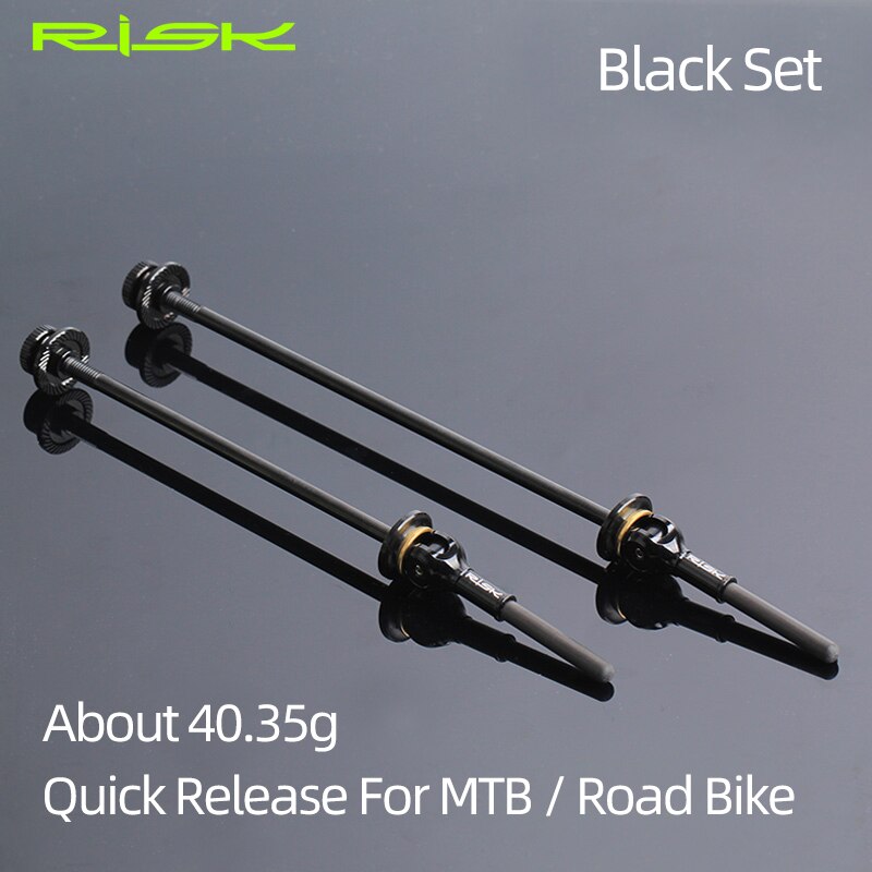 Titanium Ti Skewer Bikes Quick Release QR Mountain Skewer lever MTB Bicycle Cycling Hub Road Bike Quick Release MTB parts: MTB Black Type2