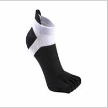 5 pares/lote verão meias masculinas de algodão cinco dedos meias curtas de alta qualidade: Preto