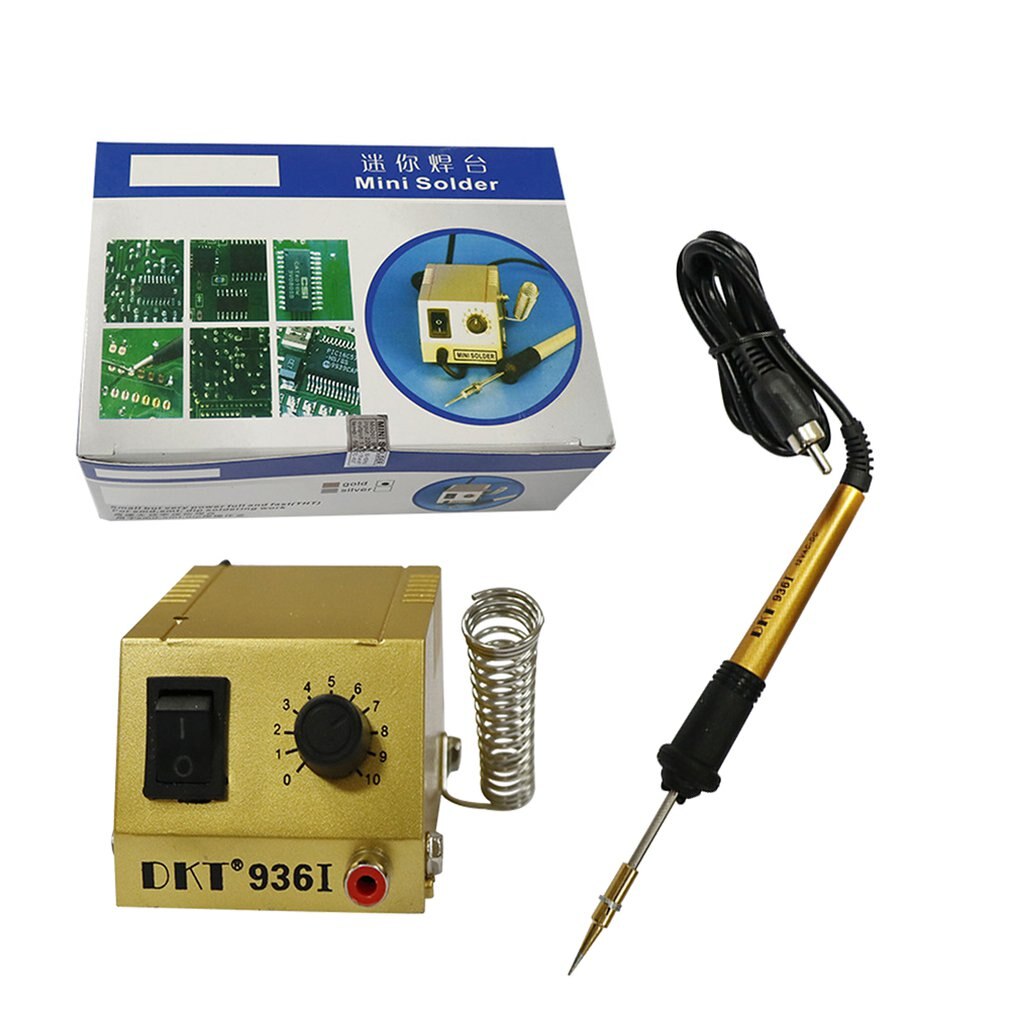 DKT-936I Mini Adjustable Thermostat Soldering Iron Repair Tool AC 220V Soldering Station Portable Welding Equipment