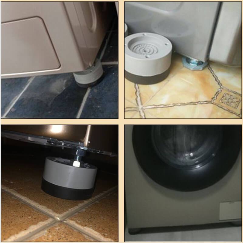 Skridsikker og støjreducerende vaskemaskine fødder skridsikre måtter køleskab antivibrationspude 2/4 stk køkkenbadeværelsesmåtte