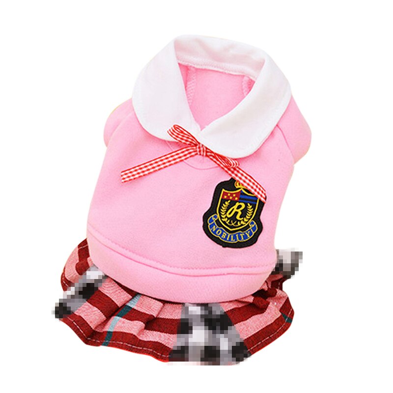 School Style Pet Dog Clothes Cat Chihuahua Clothing Dress Pugs Puppy Coat Outfit For Small Dog Clothes Roupa Para Cachorro 4S1
