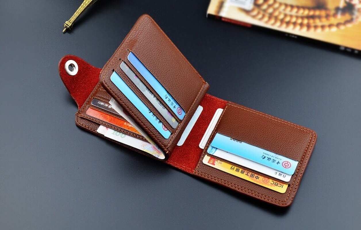 ZOVYVOL PU Leather Card Wallet Mannen Nieuw Portemonnees voor Mannen Zwart Bruin Bifold Portemonnee Rits Portemonnee Portefeuilles met