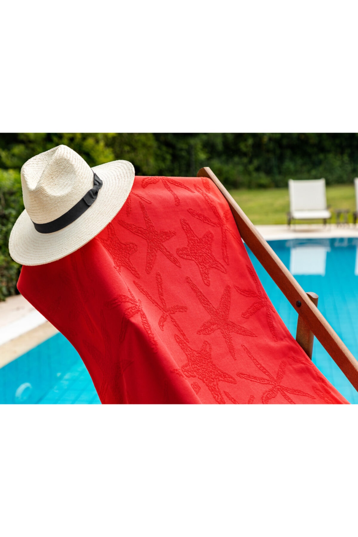 Cadencia Jacquard Strandlaken-Rood-75X150 Cm Reizen Zwembad Handdoeken Douche Bad Producten Zomer Strand mode