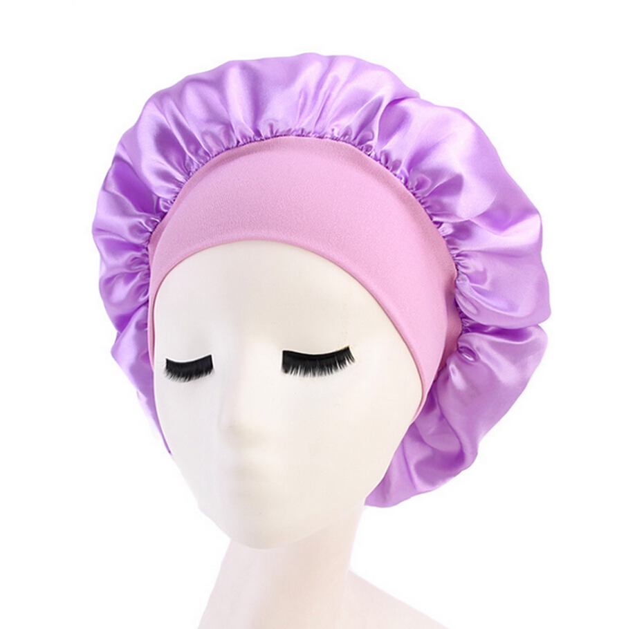 Sleeping Hat Night Sleep Cap Hair Care Bonnet Nightcap For Women Men 8 Style: Purple