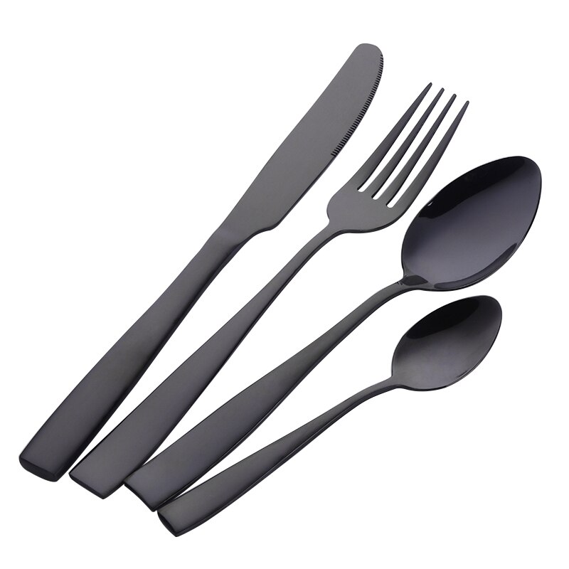 4PCS Western Rose Gold Tableware Set Stainless Steel Dinnerware Set Restaurant Tableware Dinner Knife fork Set