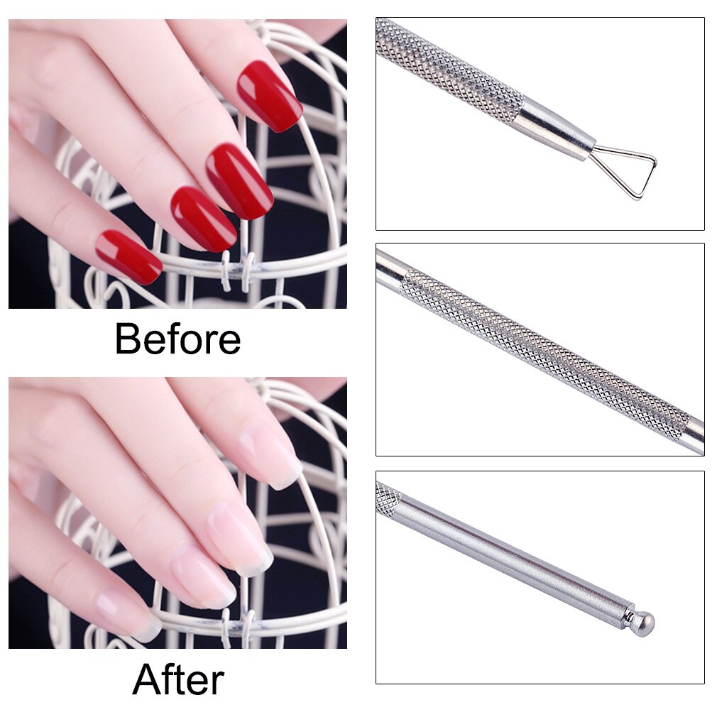 Elite99-removedor de esmalte de Gel UV para arte de uñas, 1 unidad, varilla triangular, empujador de cutícula, herramienta de belleza, herramienta recortadora manicura