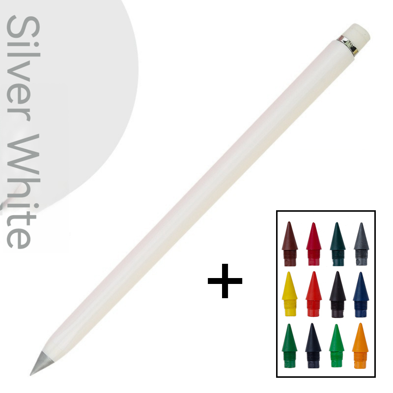 24/13pcs Unlimited Writing Color Pencil With refill set No Ink Novelty Eternal Pencils Pen Art Color Painting School Supplies: Burgundy