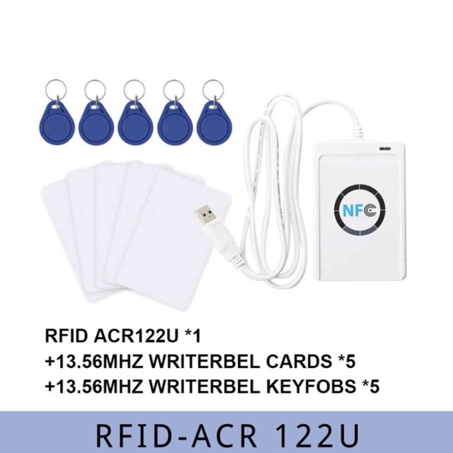 ACR122U Toegangscontrole Kaart Duplicator Rfid-lezer Nfc Encryptie Kraken Schrijver Smart Chip S50 Uid Kaart 13.56Mhz Key Copier: ACR122U-5UIDC5UIDK