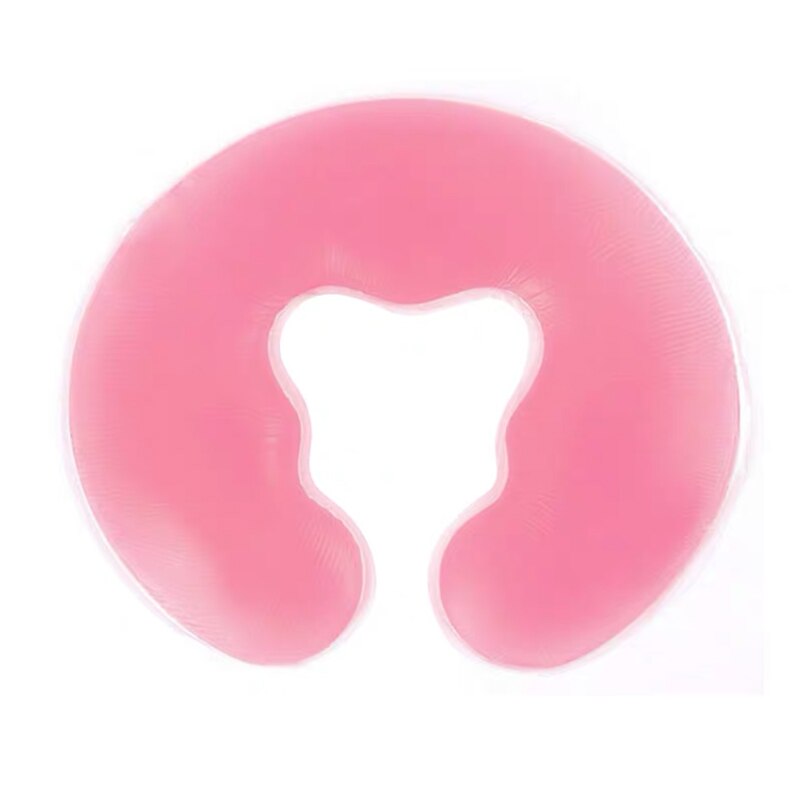1pcs 650g Soft Silicon Spa U Shape Massage Pillow Spa Gel Pad Face Relax Body Massage Cradle Cushion Health Care: pink