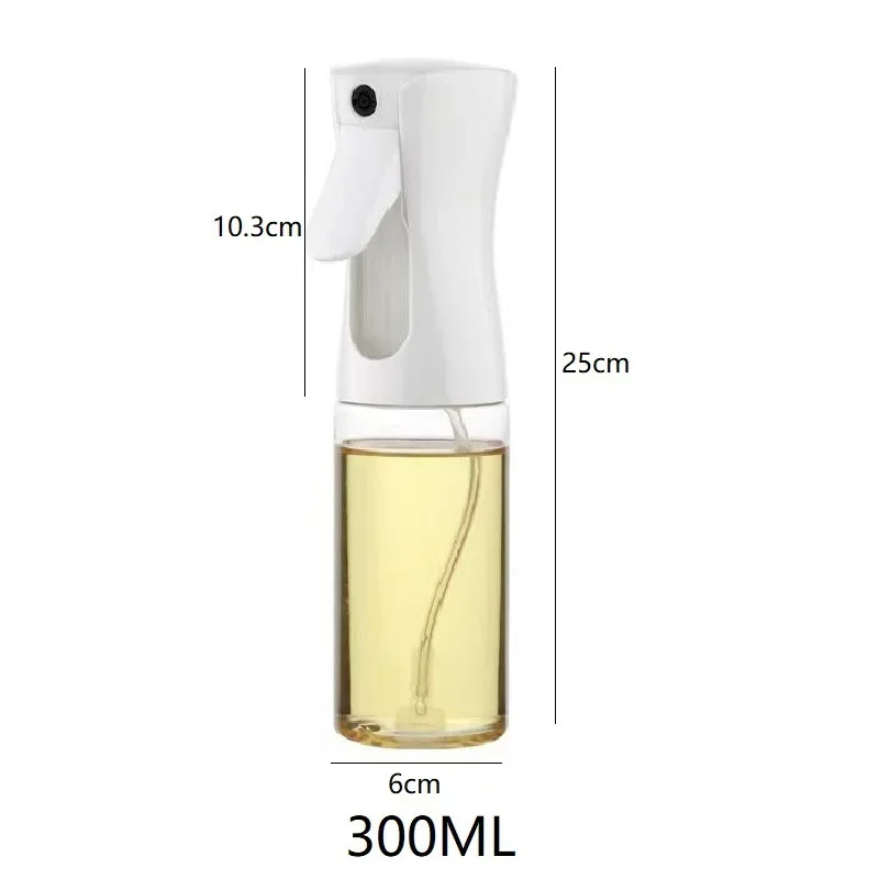 200ml/300ml Oil Spray Bottle Kitchen Cooking Olive Oil Dispenser Camping BBQ Baking Vinegar Soy Sauce Sprayer Containers: light yellow