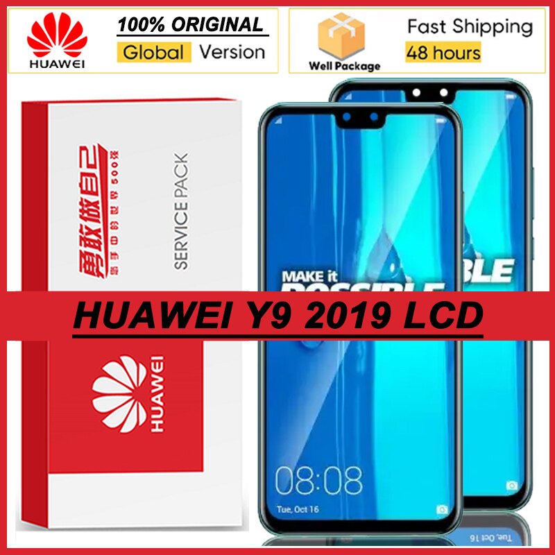 Ensemble écran tactile LCD avec châssis, 100% pouces, pour HUAWEI Y9 6.5/Enjoy 9 Plus, Original