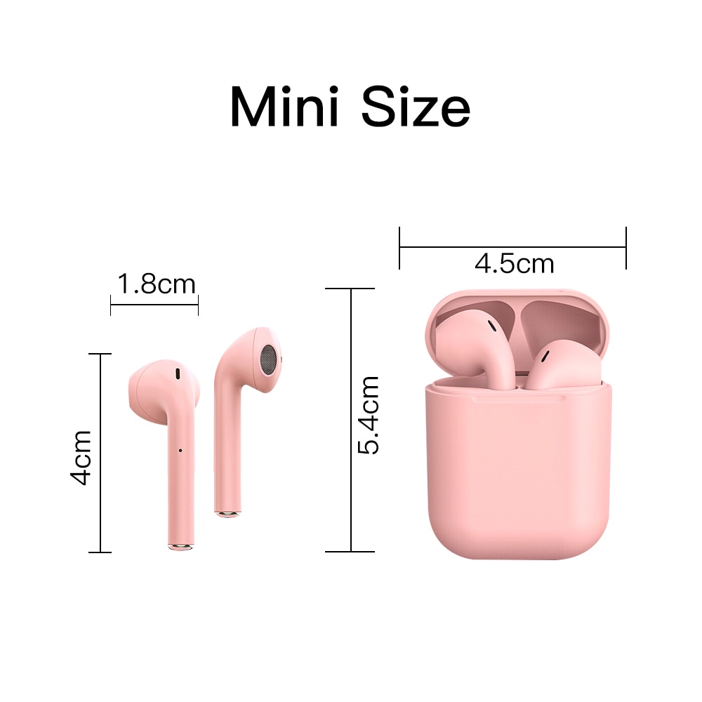 14 colores Macaron i12 TWS auriculares inalámbricos Bluetooth 5,0 auriculares originales inpods i12 mate sonido supergrave auriculares i2 TWS