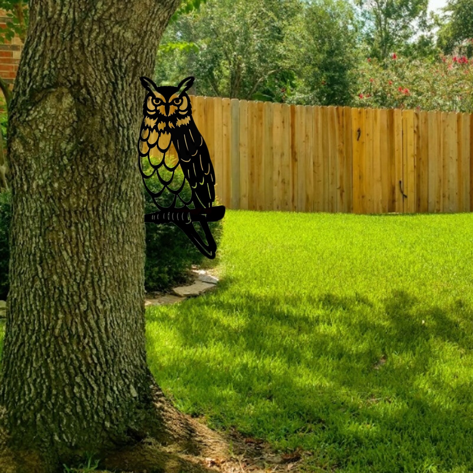 Staal Uil Decoratie Metal Art Tuin Decoratie Yard Silhouet Weerbestendig Outdoor Decor Ideaal Voor Uil Liefhebbers