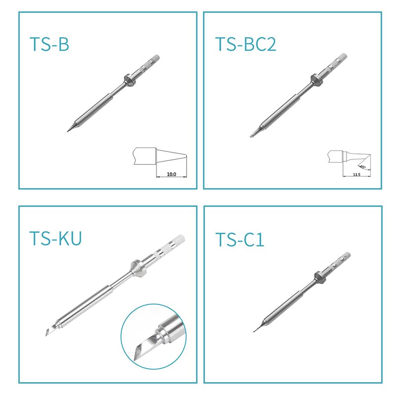 TS100 Elektrische Soldeerbout Tips Loodvrij Vervanging Diverse Modellen Tip TS-K KU IK D24 BC2 C4 BC3 ILS JL02 B b2 C1