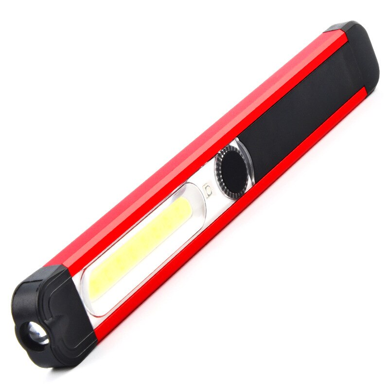 Cob draagbare zaklamp, witte uv led inspectielamp, usb oplaadbare werklamp, waterdichte kampeertentlantaarn: 18cm witte uv leds