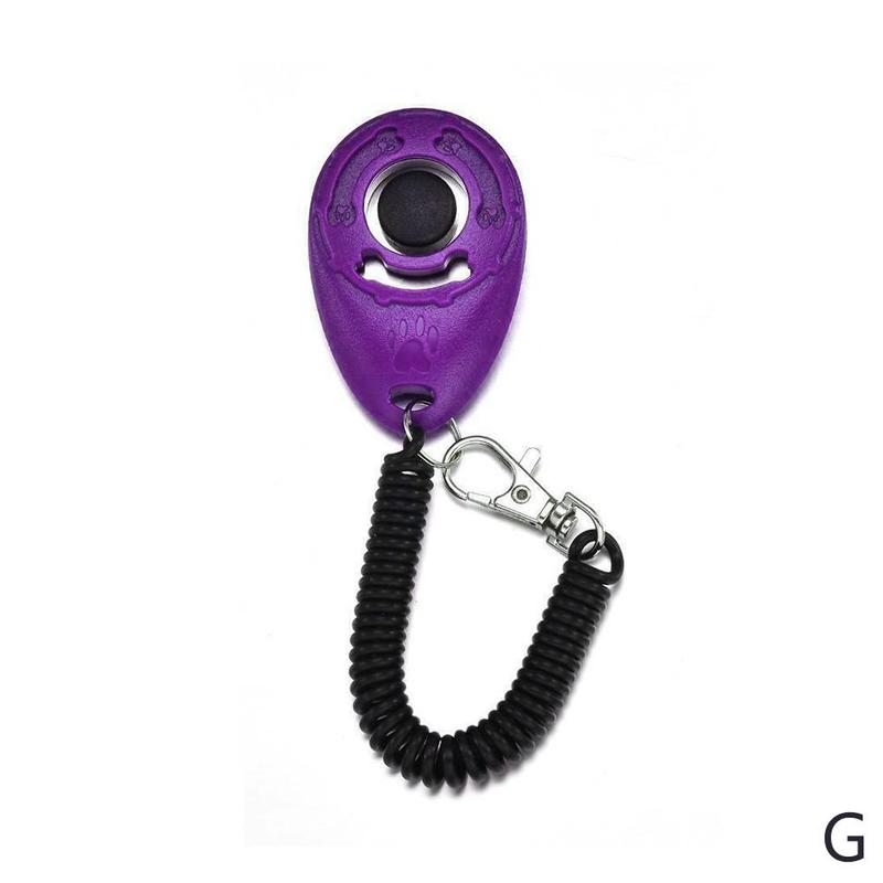 1 Pc animal de compagnie chat chien formation Clicker plastique nouveaux chiens trop sangle poignet aide sifflet clé son formateur clic chaîne outil chien Adjus I1U1: G