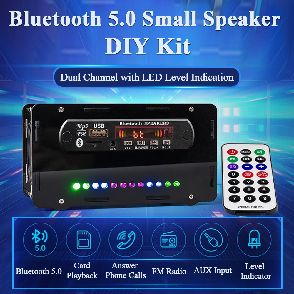 DIY Bluetooth Lautsprecher Bausatz mit FM Radio DIY Lözehn Projekt Praxis Löt baugruppe DIY elektronische Bausatz Komponente 2*3W Lautsprecher