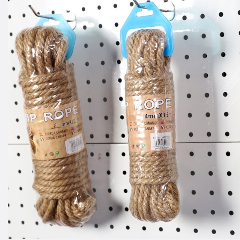 Quanfang  (3,4,6,8,10,11) mm hamp reb naturlig linned jute til gør-det-selv wrap reb juleaktiviteter festartikler håndværksindretning