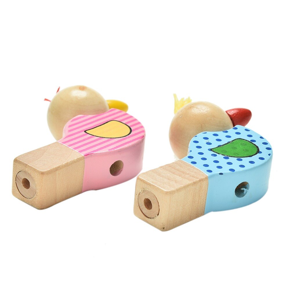 Musikinstrumente spielzeug cartoon vogel pfeife baby schmuck anhänger holzpfeife