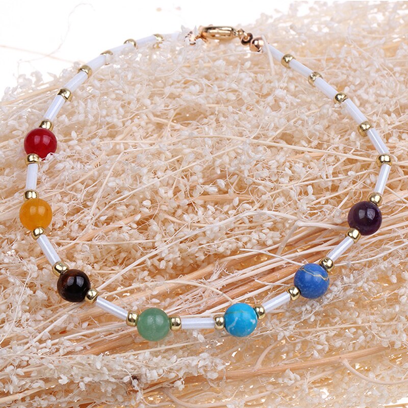 Bohemian Kleurrijke Turkse Enkelbanden Voor Vrouwen Multi Kleur Kralen Zomer Oceaan Strand Enkelband Voet Been Sieraden