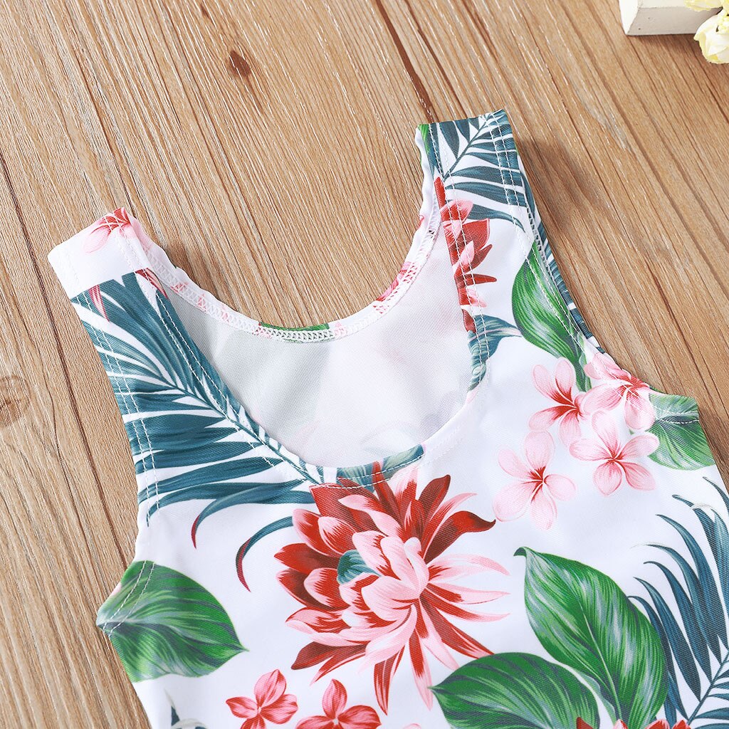 Toddler Kids Baby Girls One Piece Swimsuit Bikini Flower Swimwear Bathing Suit Children Summer Beachwear for 0-2 Years Old Girl