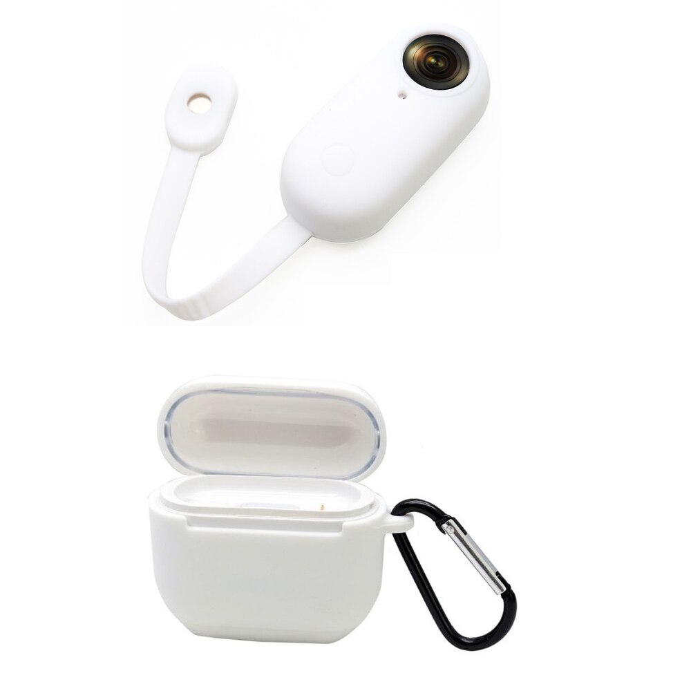 Copertura del Silicone Custodia Protettiva per Insta360 Go Protector Camera e Casella di Ricarica Accessori: White