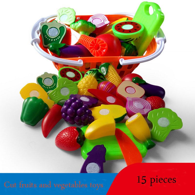 Speelgoed Keukenset – Snijbaar Fruit En Groente Van Plastic – Met Mes – Klittenbandverbinding – Voor Kinderen Vanaf 3 Jaar – BPA-vrij