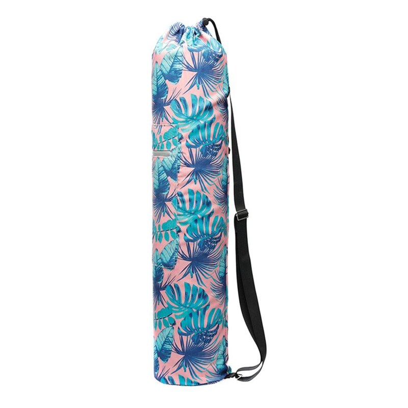 home indoor Yoga Mat Storage Bag Printed Zipper Drawstring Bags Carrier Organization Tool With Straps