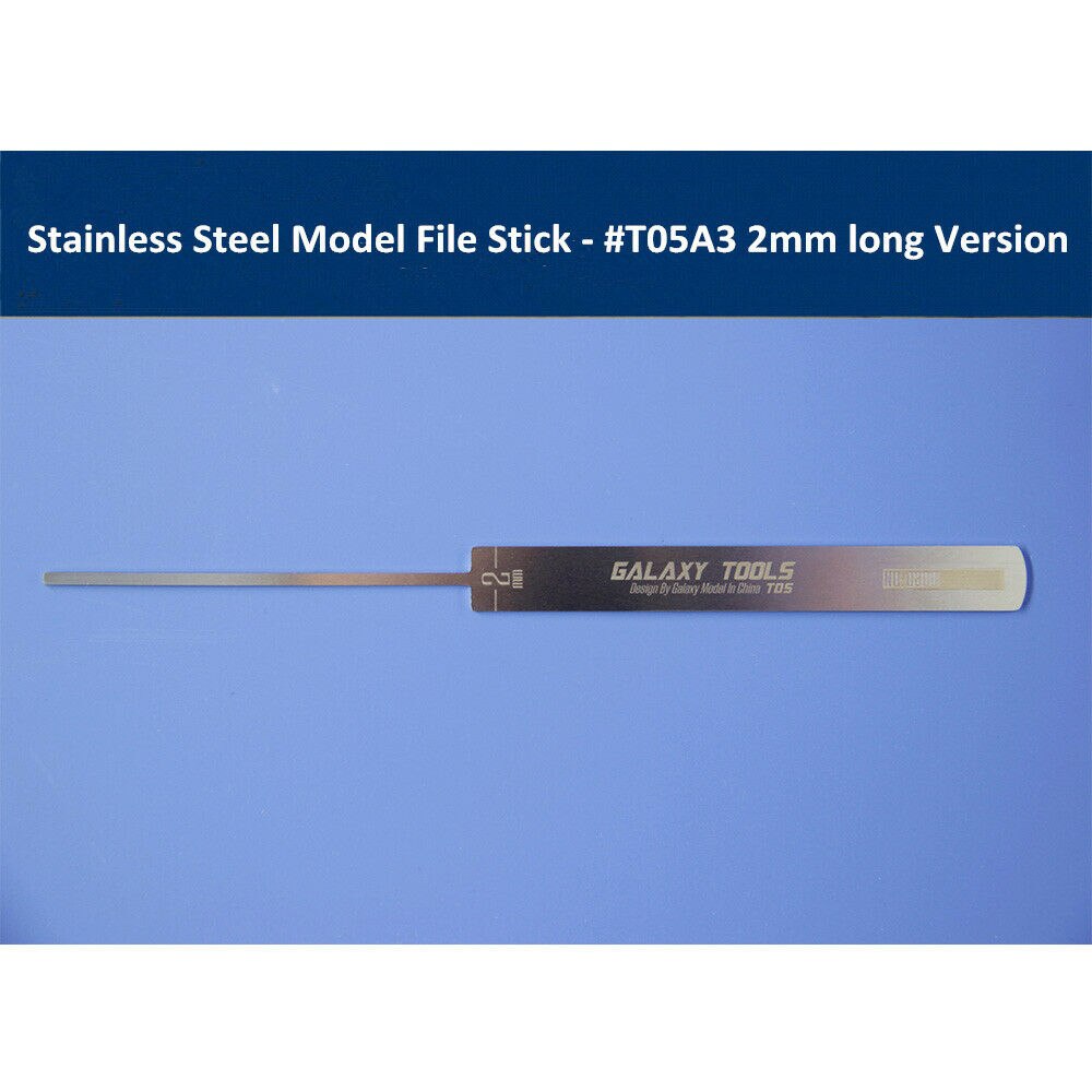 Galaxy työkalut ruostumaton teräs 0.8mm ultraohut malli viilapuikko harrastus askartelu kiillotus mallin rakennustyökalu: 2mm pitkä versio
