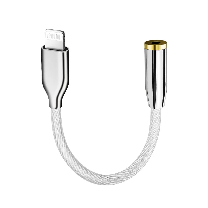 YYAUDIO Lightning naar 3,5 mm Jack Audio Adapter Hoofdtelefoon Aux-kabel 3,5 mm vrouwelijk naar Lightning Aux Jack Adapter voor IPad IPod: Default Title