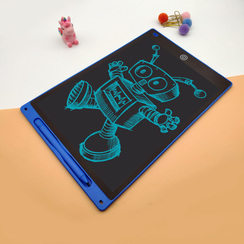 12 Zoll elektronisches Zeichenbrett (Helligkeits steigerung um 20%), Schreib tablet für Kinder, buntes Bildschirm-Doodle-Board: YELLOW