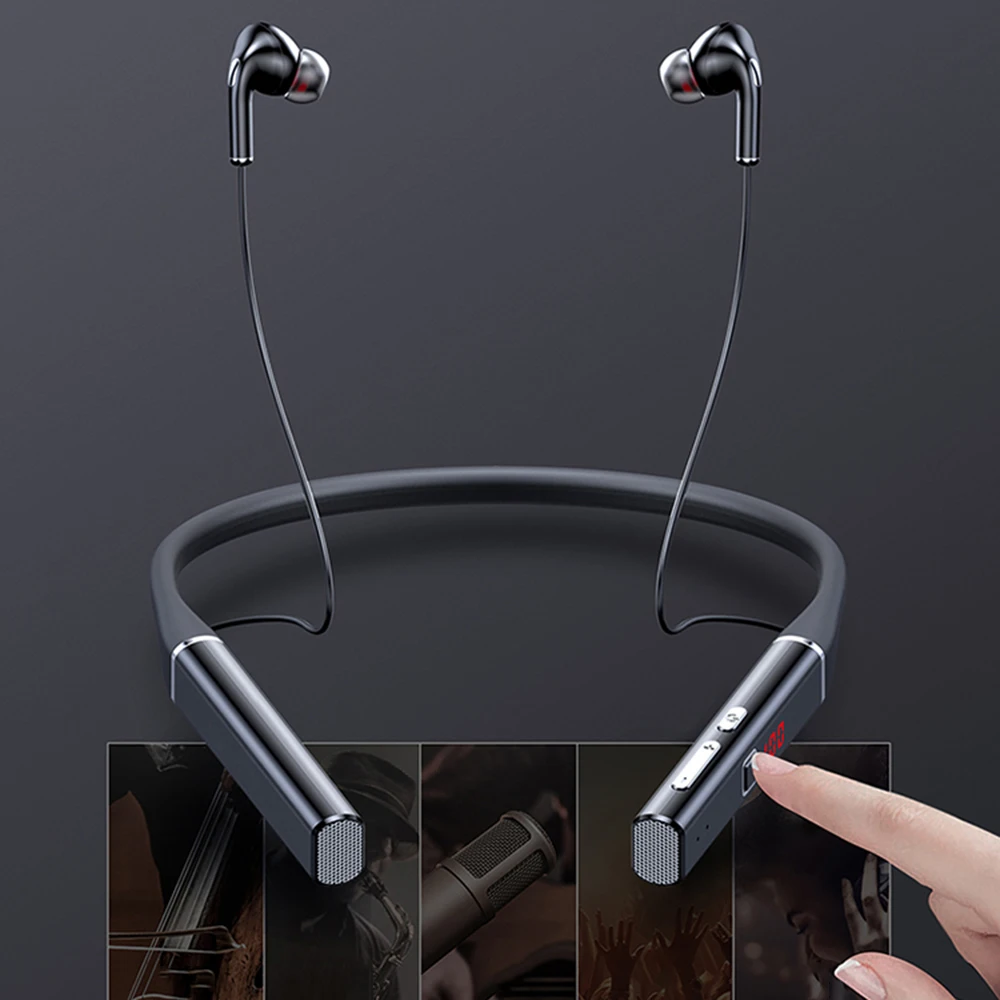 Auricolari bluetooth wireless da 100 ore, auricolari sportivi da corsa con archetto magnetico, auricolari sportivi impermeabili, riduzione del rumore  s720